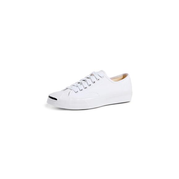 NWT Converse Jack Purcell Canvas Unisex Sneakers White/White/Black 8.5W/7M